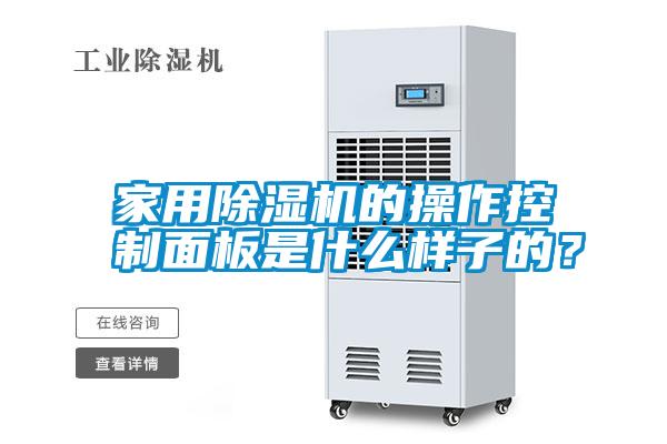 家用除湿机的操作控制面板是什么样子的？